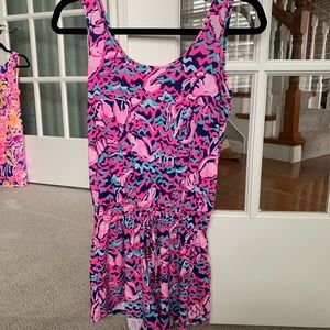 Lilly Pulitzer Navy Lobstah Roll Tala Romper